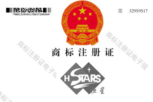 好消息，恒星組合商標申請注冊成功！
